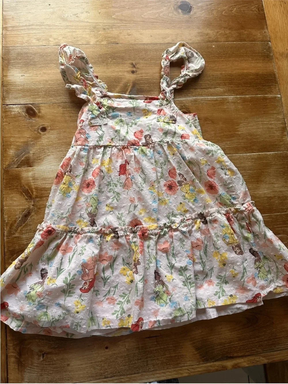Girls Disney Princess Dress 5t Floral Tiered Sundress in Soft Pink